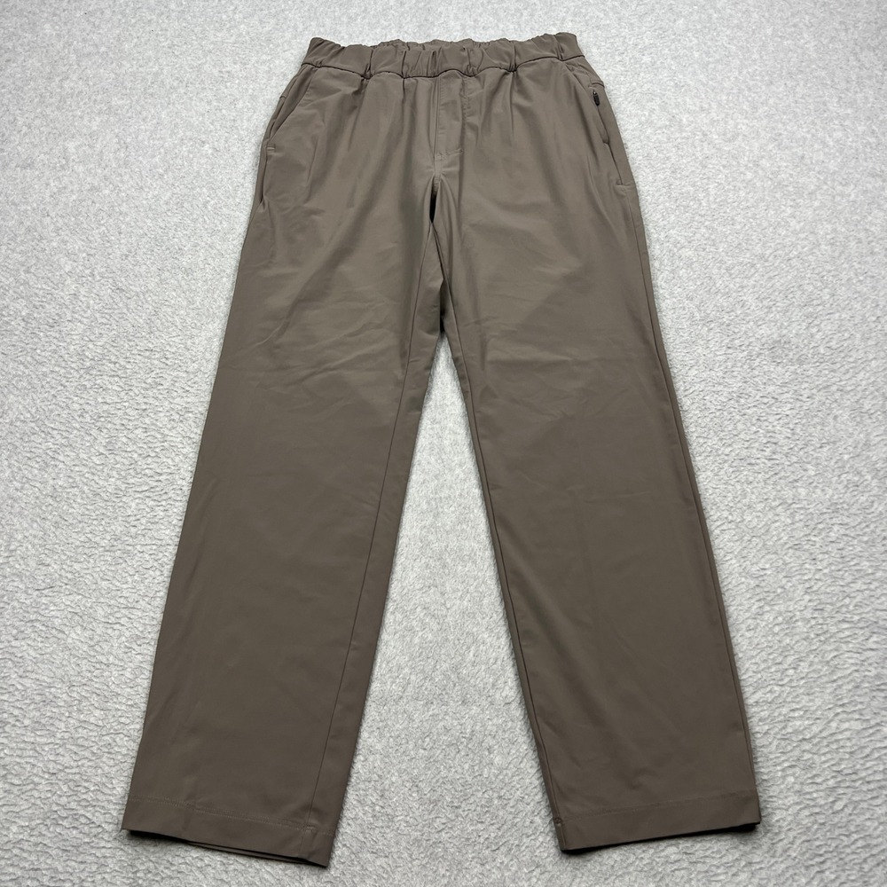 Vuori Miles Ankle Pants Womens Small Brown Pull On Stretch Performance Gym VW404